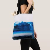 Abstract canvas: moderne kunsttextuur. tote bag (Dichtbij)
