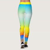 Abstract Caraïben Tropical Sky Seascape Scene Leggings (Achterkant)