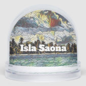 Abstract Caribbean Beach Brick Art Isla Saona Sneeuwbol (Voorkant)