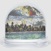 Abstract Caribbean Beach Brick Art Isla Saona Sneeuwbol (Achterkant)