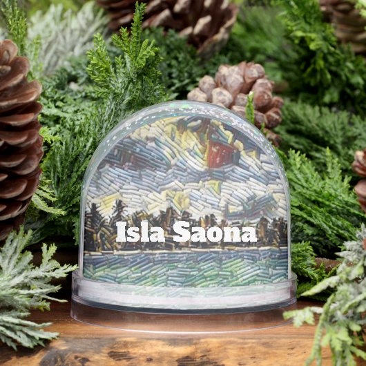 Abstract Caribbean Beach Brick Art Isla Saona Sneeuwbol (Winter)