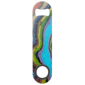 Abstract Caribbean Limoen Paarse flesopener Speed Flessenopener (Voorkant)