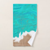 Abstract Caribisch Turquoise Zee Stranden Bad Handdoek (Handdoek)