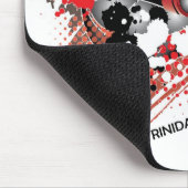 Abstract Carnaval Panman in rood wit en zwart Muismat (Hoek)