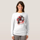 Abstract Carnaval Panman in Rood Wit en Zwart T-shirt (Voorkant volledig)