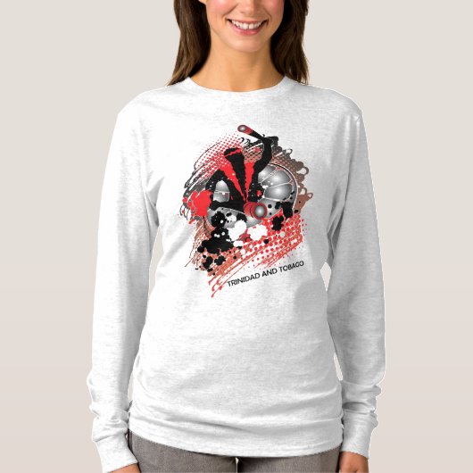 Abstract Carnaval Panman in Rood Wit en Zwart T-shirt (Voorkant)