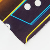 Abstract Cassette tape neon retro music of backgro Fleece Deken (Hoek)