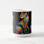Abstract Cat Coffee Mug–Colorful Geometric Koffiemok (Center)