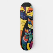 Abstract Cat Kitten Persoonlijk Skateboard (Voorkant)