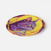 Abstract Cat: Pop Art Psychedelic Swirl Papieren Bordje (Gekanteld)