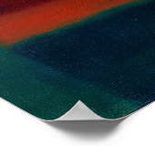 Abstract Celestiaal Zen-tempelhorizon Kleurenveld Poster (Hoek)