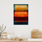Abstract Celestiaal Zen-tempelhorizon Kleurenveld Poster (Keuken)