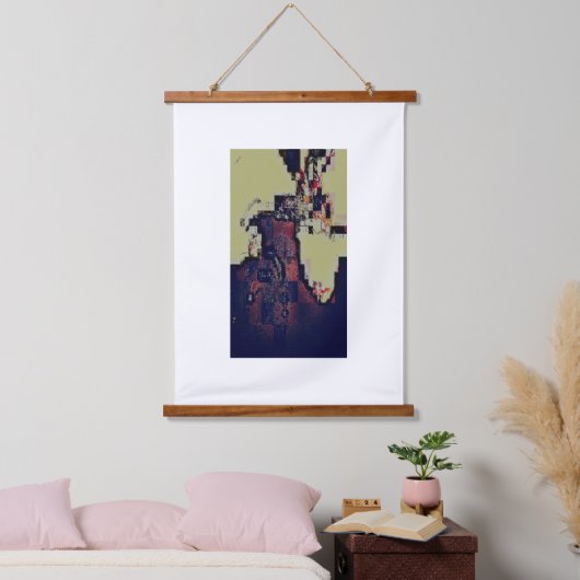 abstract cell  hangend wandkleed (Slaapkamer)