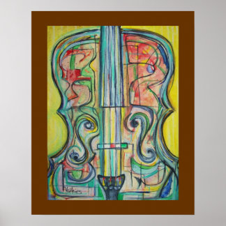 Abstract Cello-Poster van ValAries Poster