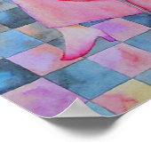 Abstract Cello-Vrouw Poster (Hoek)