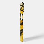 Abstract cellulair raster in geel en zwart Case-Mate iPhone case (Achterkant / Rechts)