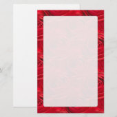 Abstract centrum van het rode rozenpatroon briefpapier (Voorkant / Achterkant)