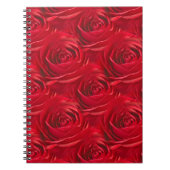 Abstract centrum van rode rozenbehangselpapier notitieboek (Voorkant)