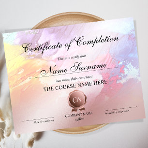 Abstract certificaat van voltooiing van de gunning