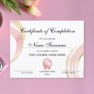 Abstract certificaat van voltooiing van de gunning