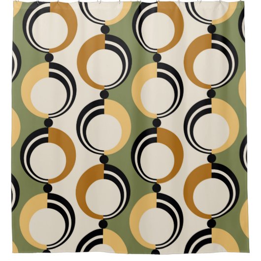 Abstract chain pattern. Designwijn, f Douchegordijn (Voorkant)