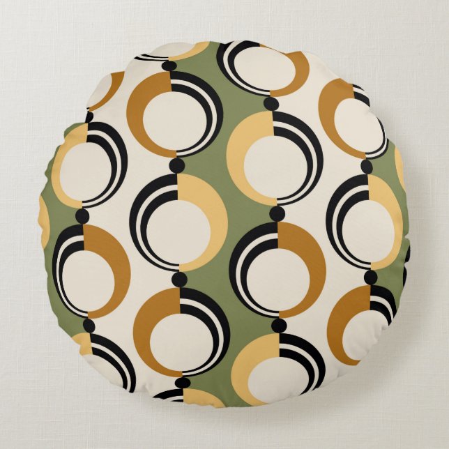 Abstract chain pattern. Designwijn, f Rond Kussen (Voorkant)