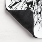 Abstract Chaos Tribal Design - zwart-wit Muismat (Hoek)