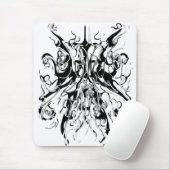 Abstract Chaos Tribal Design - zwart-wit Muismat (Met muis)