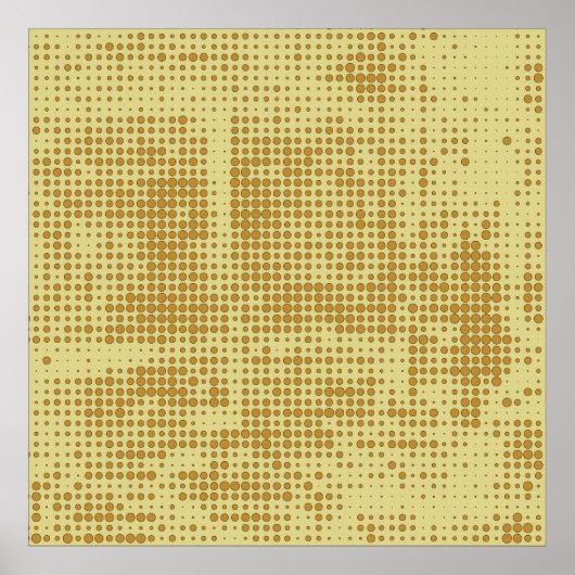 Abstract chaotic halfton. Texture of dots. Futuris Poster (Voorkant)