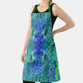 Abstract Chartreuse- en blauw-oliepatroon Schort (Insitu)