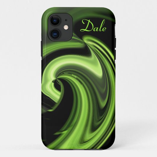 Abstract Chartreuse Heart iPhone5 hoesje Personali (Achterkant)