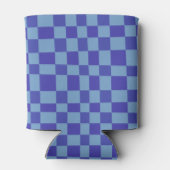 Abstract Checkerboard Blauwe Douchen voor Baby Blikjeskoeler (Achterkant)