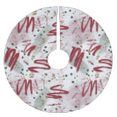 Abstract Cheer in Maroon, Gold & Evergreen Kerstboom Rok (Voorkant)