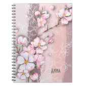 Abstract Cherry Blossom Sprial Notitieboek (Voorkant)