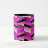 Abstract Chevron/Herringbone | Paars en Violet Mok (Midden)