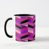 Abstract Chevron/Herringbone | Paars en Violet Mok (Links)