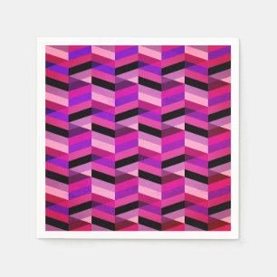 Abstract Chevron/Herringbone Paars en Violet Servet