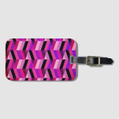Abstract Chevron/Herringbone | Paars & Violet Bagagelabel (Voorkant (horizontaal))