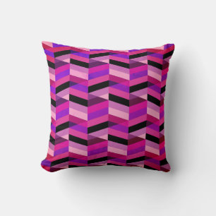 Abstract Chevron/Herringbone Paars & Violet Kussen