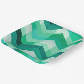 Abstract Chevron patroon in Groenen Papieren Bordje (Gebogen)