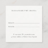 Abstract Chic Glitter Ivory Gold Verwijs een vrien Vierkante Visitekaartje (Achterkant)