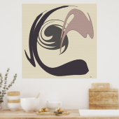 Abstract Chic: Koffiedroom Poster (Keuken)