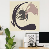 Abstract Chic: Koffiedroom Poster (Thuiskantoor)