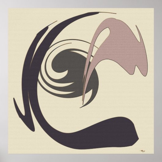 Abstract Chic: Koffiedroom Poster (Voorkant)