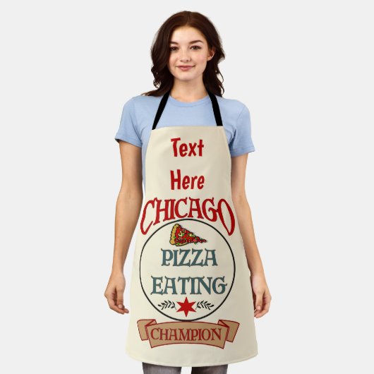 Abstract Chicago Design voeg tekst toe, Schort (Gedragen)