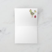 Abstract Chicken & Egg Thank You Card – Pink Bedankkaart (Binnen)