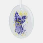 Abstract Chihuahua Glas Ornament (Voorkant links)