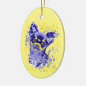 Abstract Chihuahua Keramisch Ornament (Links)