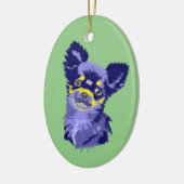 Abstract Chihuahua Keramisch Ornament (Links)