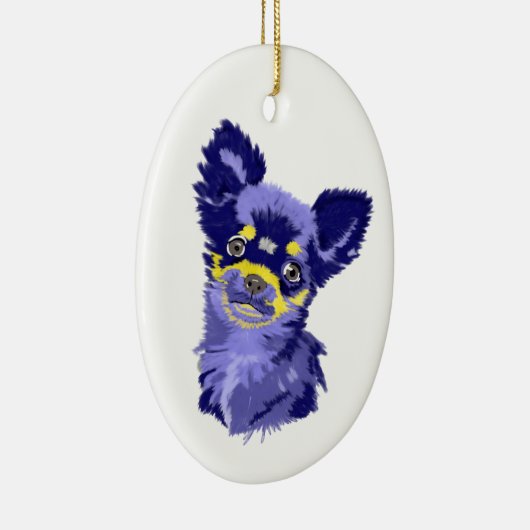 Abstract Chihuahua Keramisch Ornament (Rechts)